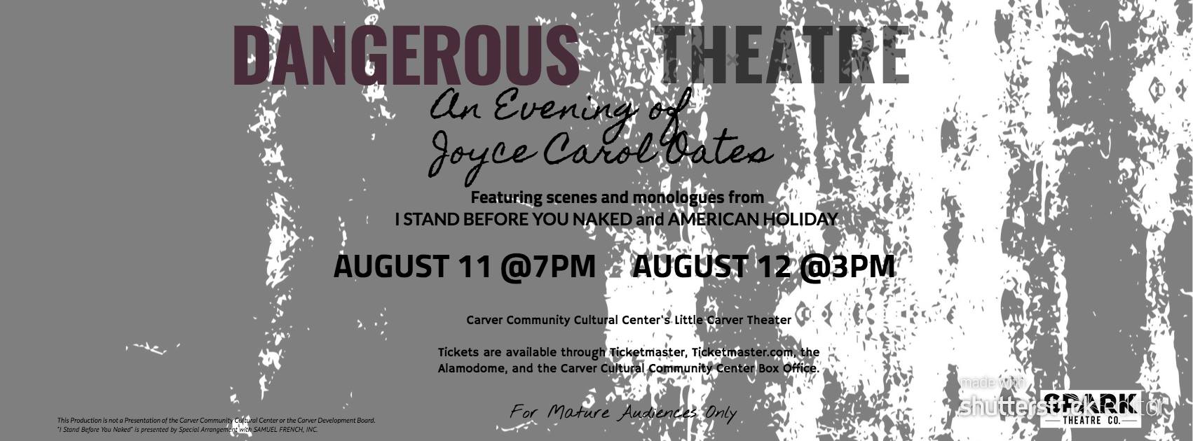 Dangerous Theatre: An Evening of Joyce Carol Oates by Spark Theatre Company