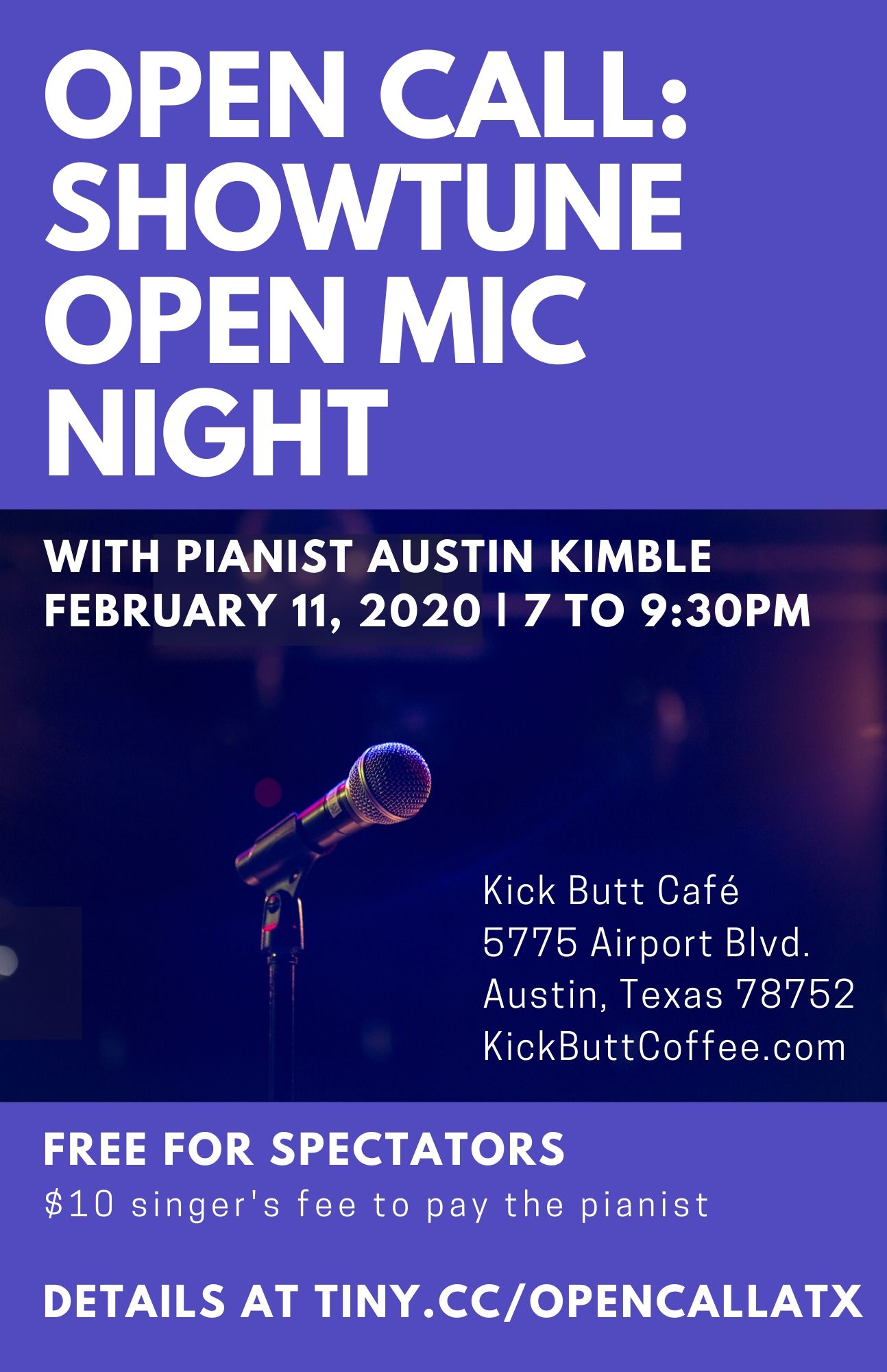 Open Call - Showtune Open Mic Night by Susan Johnston Taylor