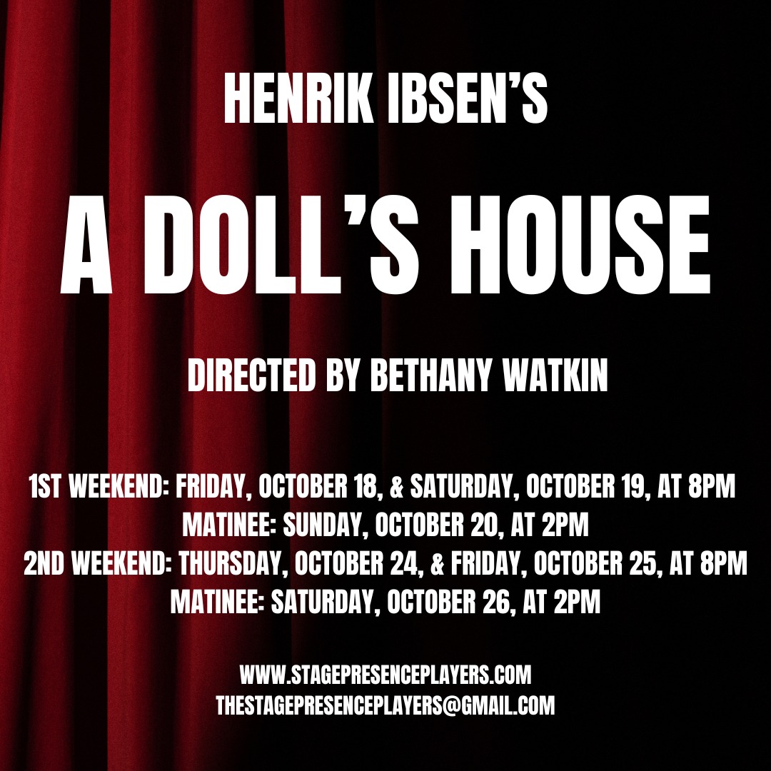 CTX3809. Auditions for Henrik Ibsen's A Doll's House, by Stage Presence Players, Austin