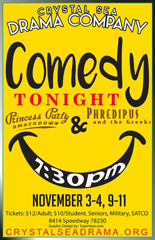 COMEDY TONIGHT 2017: Princess Party Smackdown AND Phredipus and the Greeks by Crystal Sea Drama Company