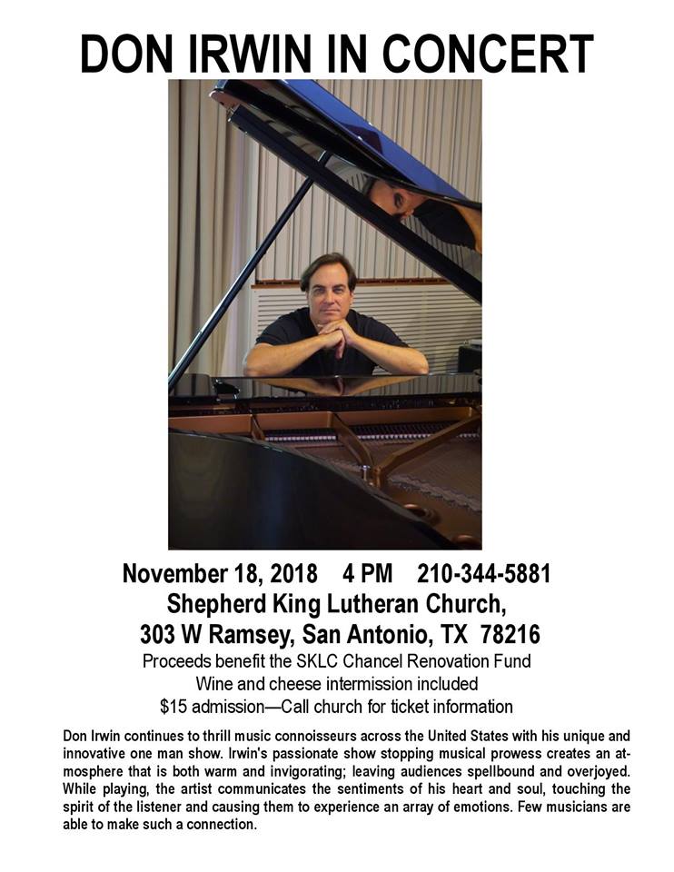 Don Irwin in Concert by Shepherd King Lutheran Church