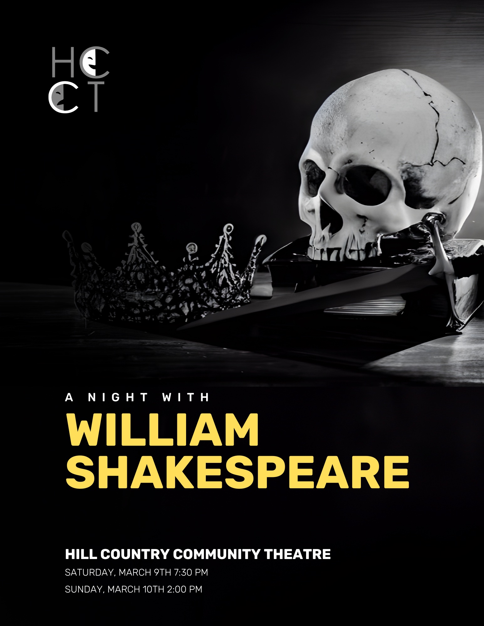 A night with William Shakespeare by Hill Country  Community Theatre (HCCT)