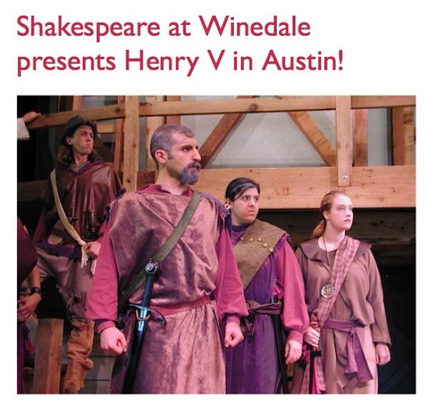 Henry V by Shakespeare at Winedale