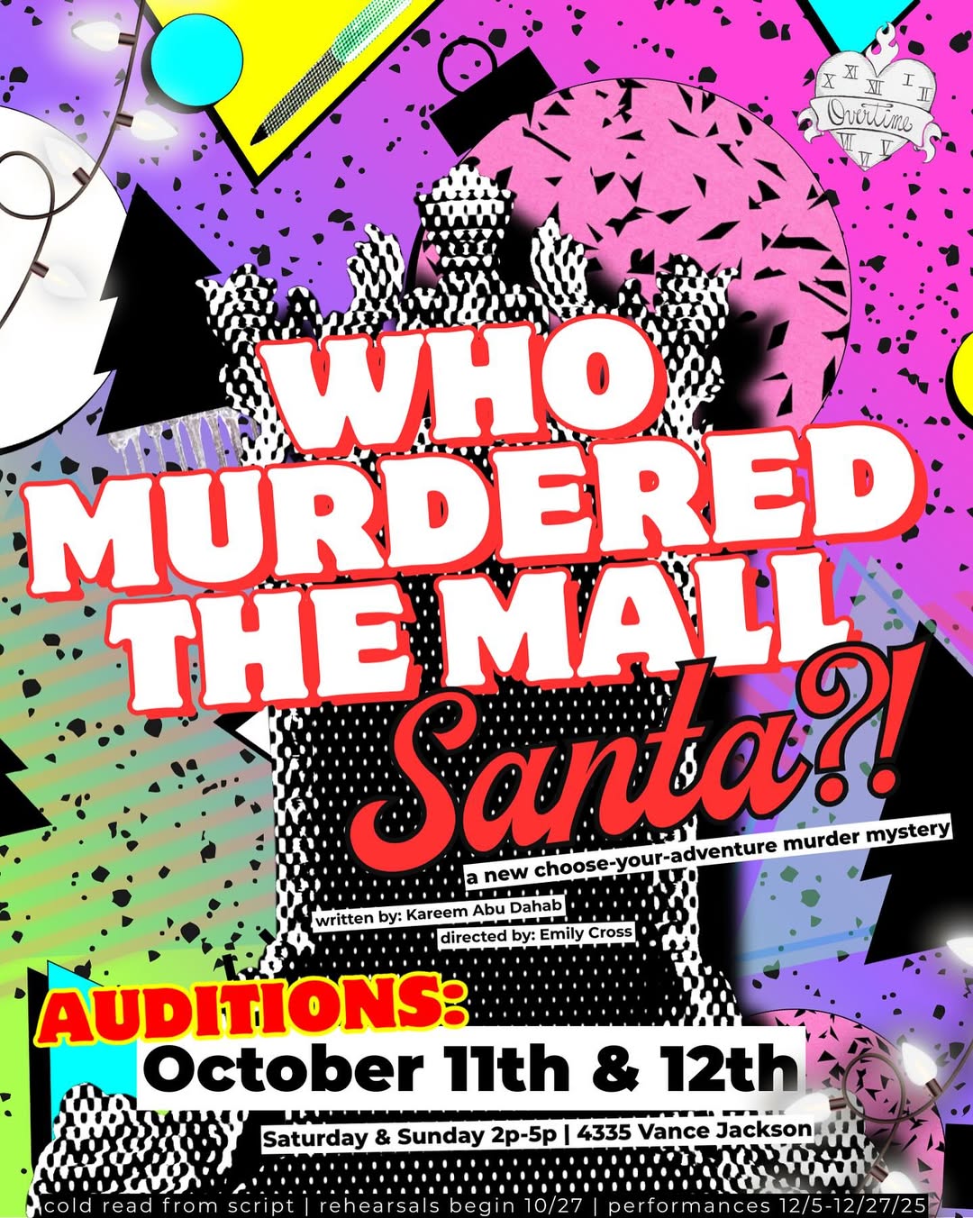 CTX4194. Auditions for Who Murdered the Mall Santa?, by Overtime Theater, San Antonio