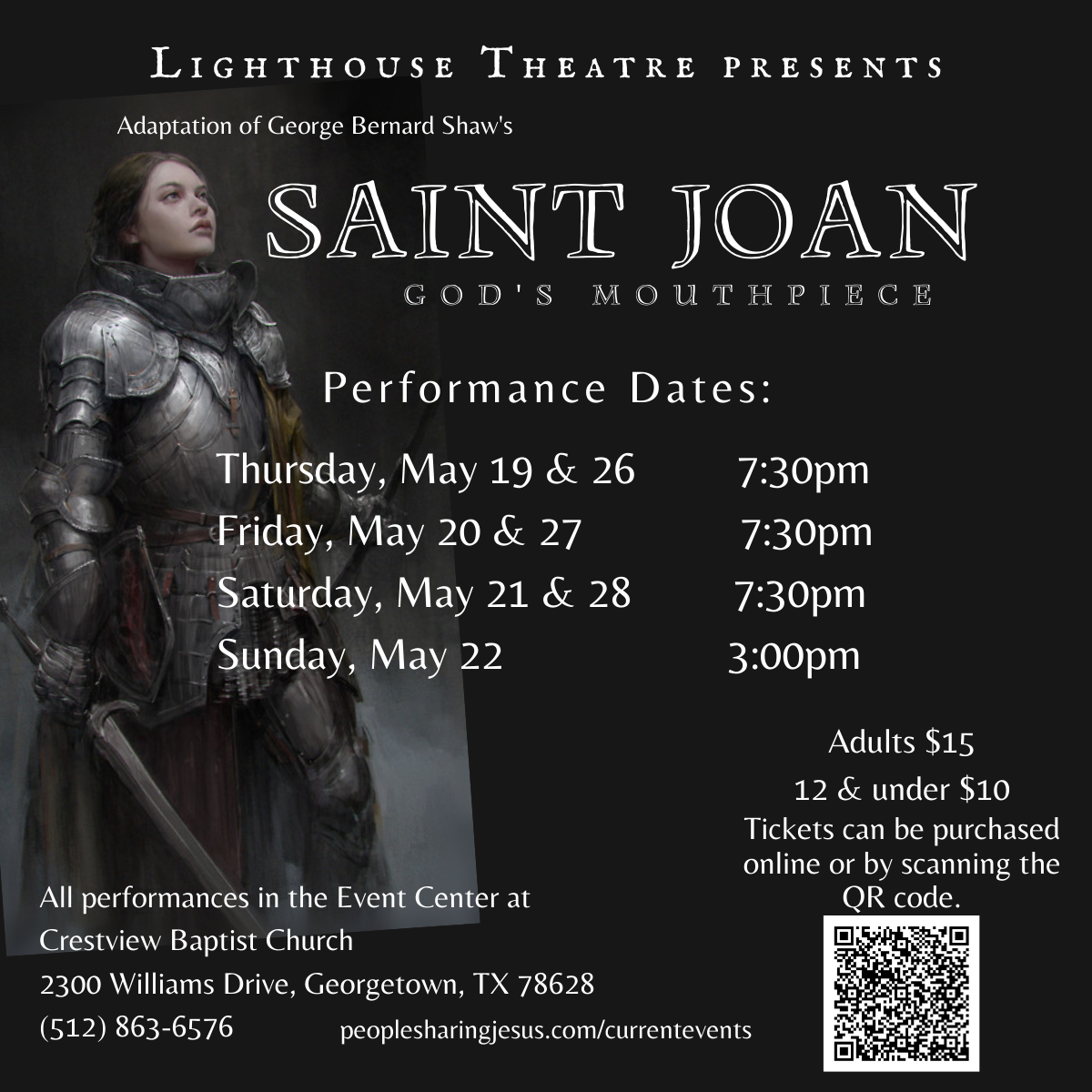 Saint Joan, God's Mouthpiece by Lighthouse Theatre