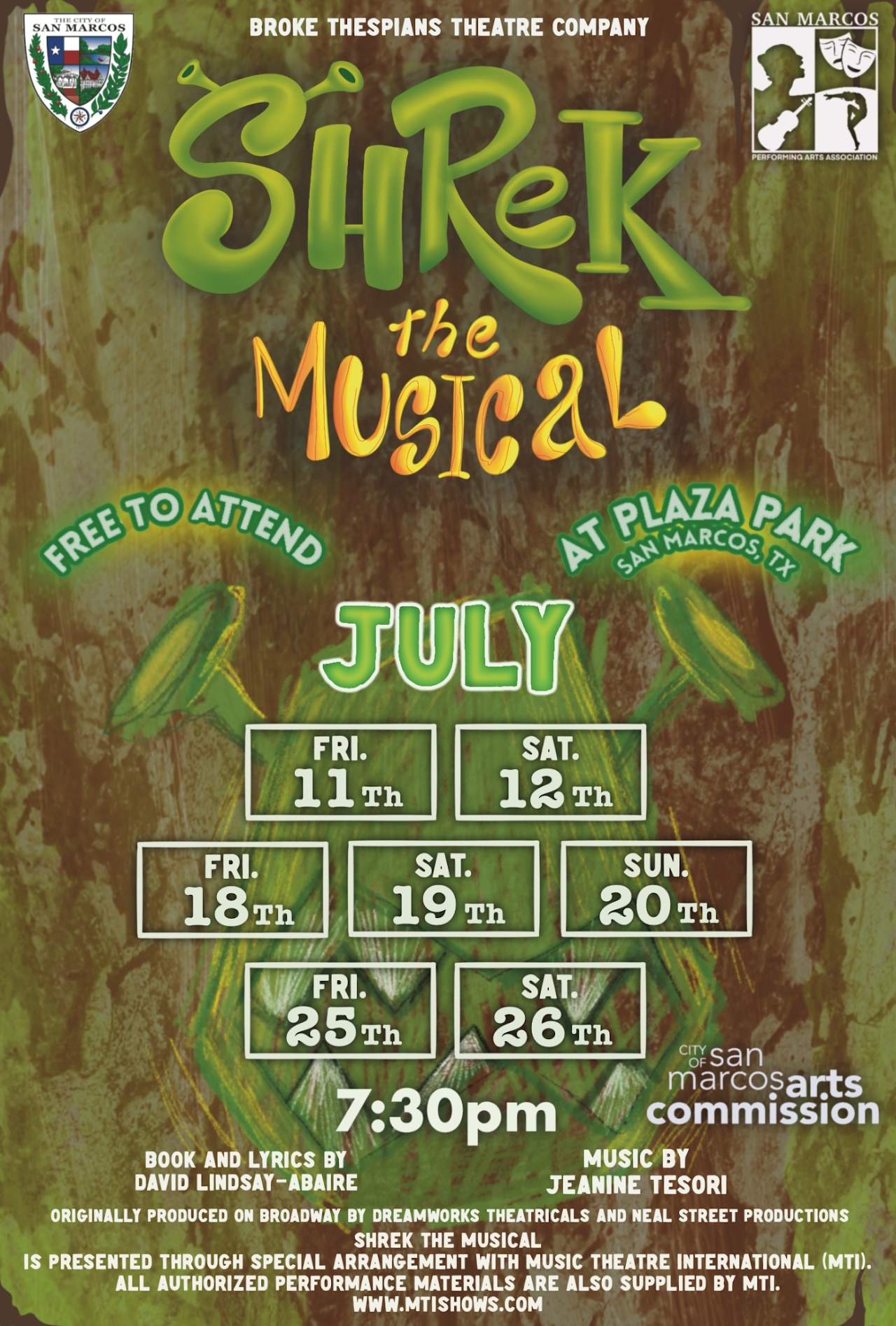 Shrek The Musical by Broke Thespian's Theatre Company