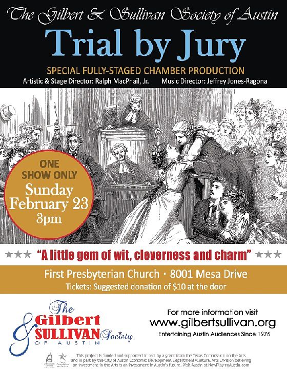 Trial by Jury by Gilbert & Sullivan Austin