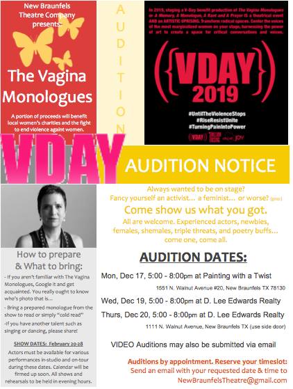 The Vagina Monologues by New Braunfels Theatre Company