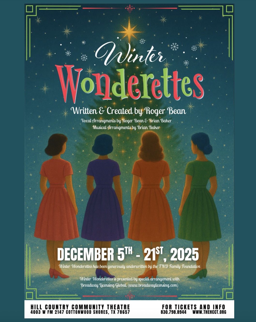 Winter Wonderettes by Hill Country  Community Theatre (HCCT)