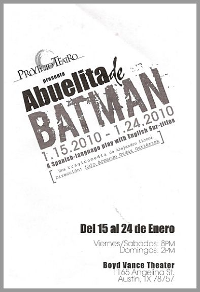Abuelito de Batman by Proyecto Teatro
