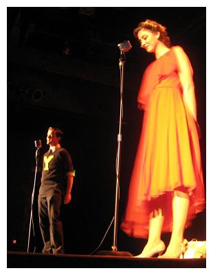 William Cody Querner and Jenny Schmerber, 1940s Radio Hour, Austin Community College (ALT photo)