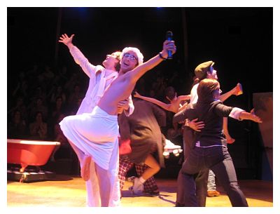 Jon Wayne Martin and cast in bobrauschenbergamerica (ALT photo)