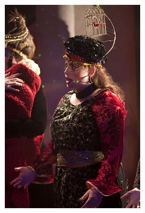 Jennifer Coy as the Fool in Sleeping Beauty (image: Kimberley Mead)