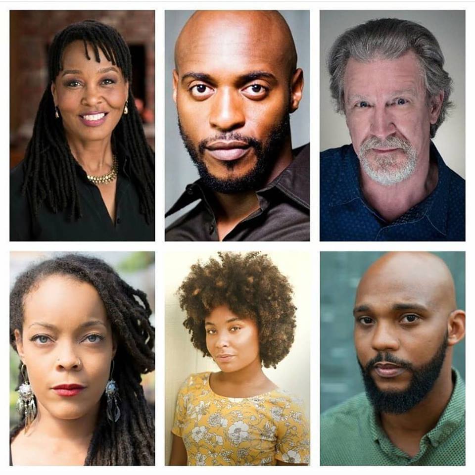 Carla Nickerson, Marc A. Pouhé, Huck Huckaby, Crista Bird, Deja Morgan, Kriston Woodreaux (photo by Austin Playhouse)