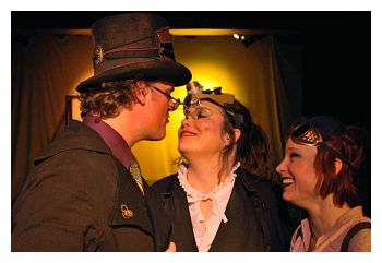 Kevin Gouldthorpe as the doctor, Bridget Farias, Patti Neff-Tiven (photo: John Carroll, Weird City Theatre Company)