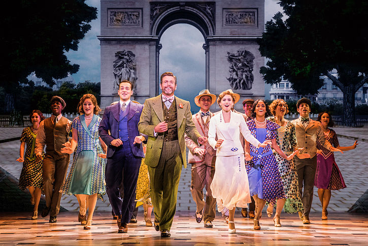 Edward Staudenmayer, Lila Coogan, Stephen Brower and the company (photo by Evan Zimmerman, MurphyMade)