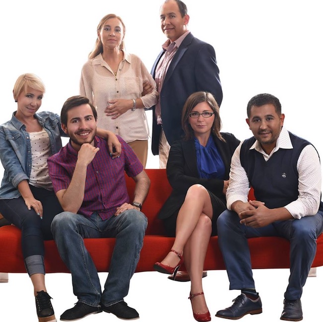 Monica Fossi, Rodrigo M. Zaragoza, Veronica Pomata, Miguel A. Santana, Daniela Ruiz, Alex Pedemonte (photo: Pedemonte Productions)