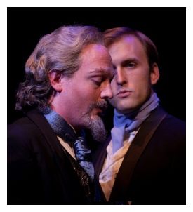 Scott Shipman as Polonius, Philip Kreyche as Laertes (image: Kimberley Mead)