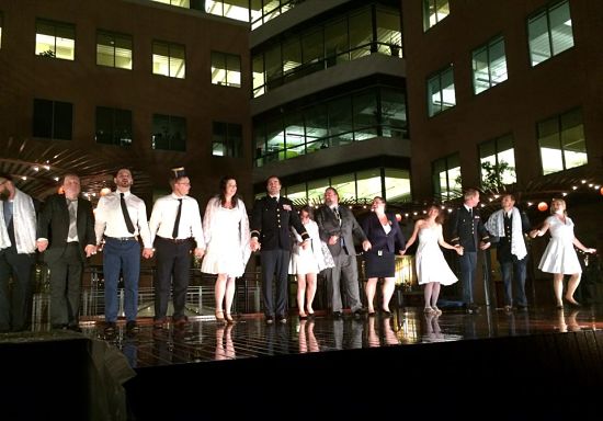 Curtain call for a rainy dress rehearsal (photo: Present Company)