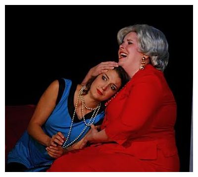 Amelia Turner as Lydia Languish, Jenni Bauer as Mrs. Malaprop (ALT photo)