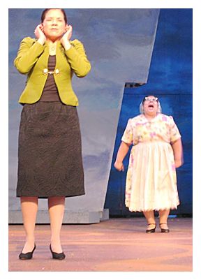 Celeste Mendoza as Lady C., Eva McQuade as the nurse