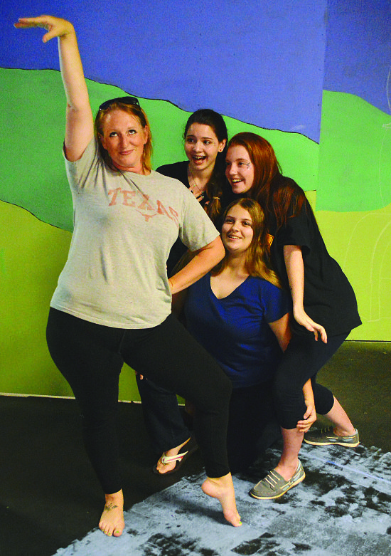 In rehearsal: April Lyon, Anna Jones, Grace Todd and Renée Hand (HCCT photo)