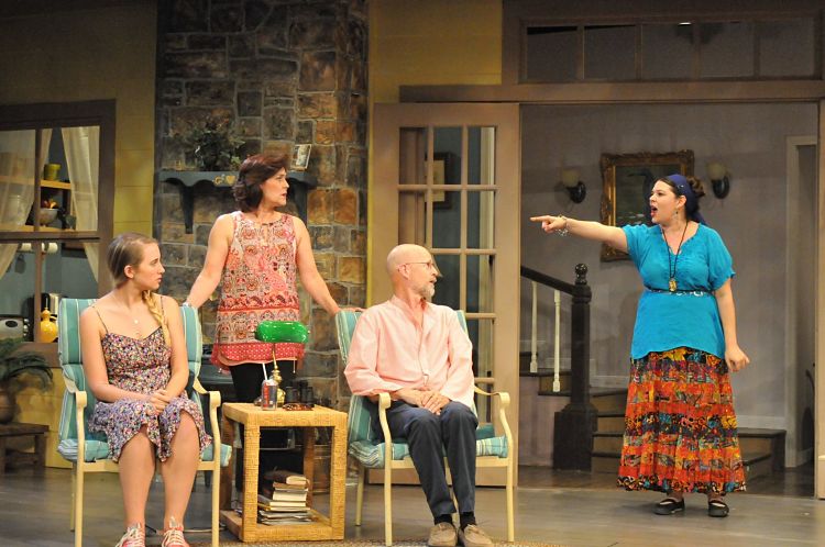 Kaila Brinckmann, Mary Jane Windle), David Bisett, Celeste Coburn) (photo: Wimberley Players)